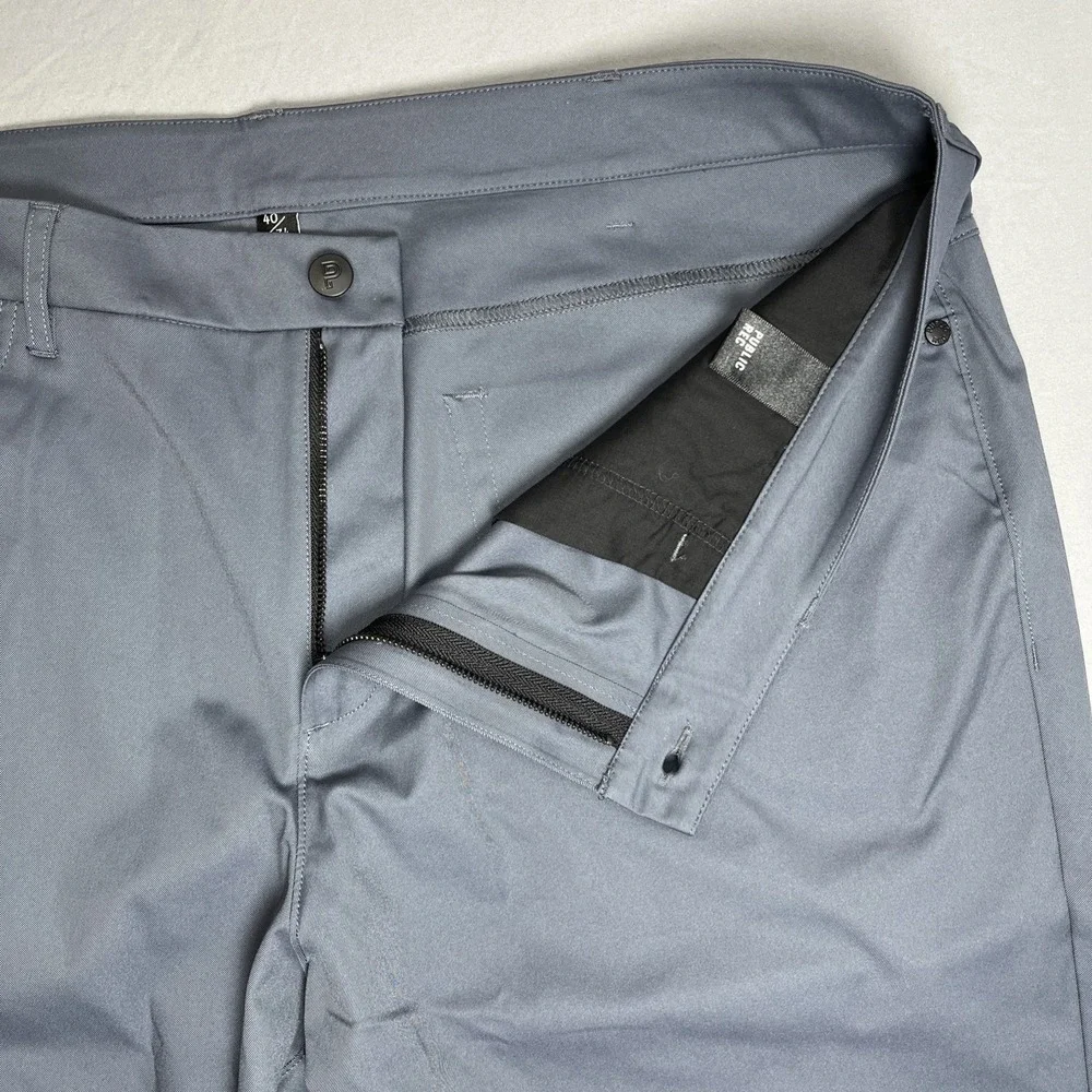 Public Rec Mens Dealmaker Performance Straight Leg Slate Gray Chino Pants 40x32‎